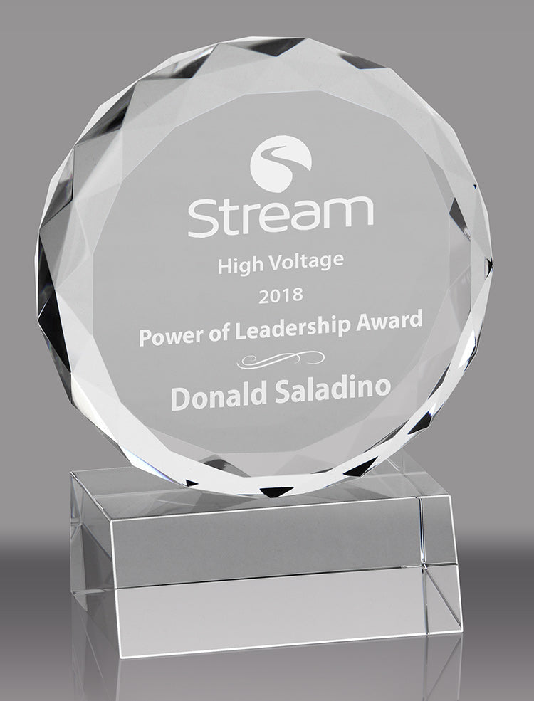 Gem-Cut Circle Crystal Award [CRC480]