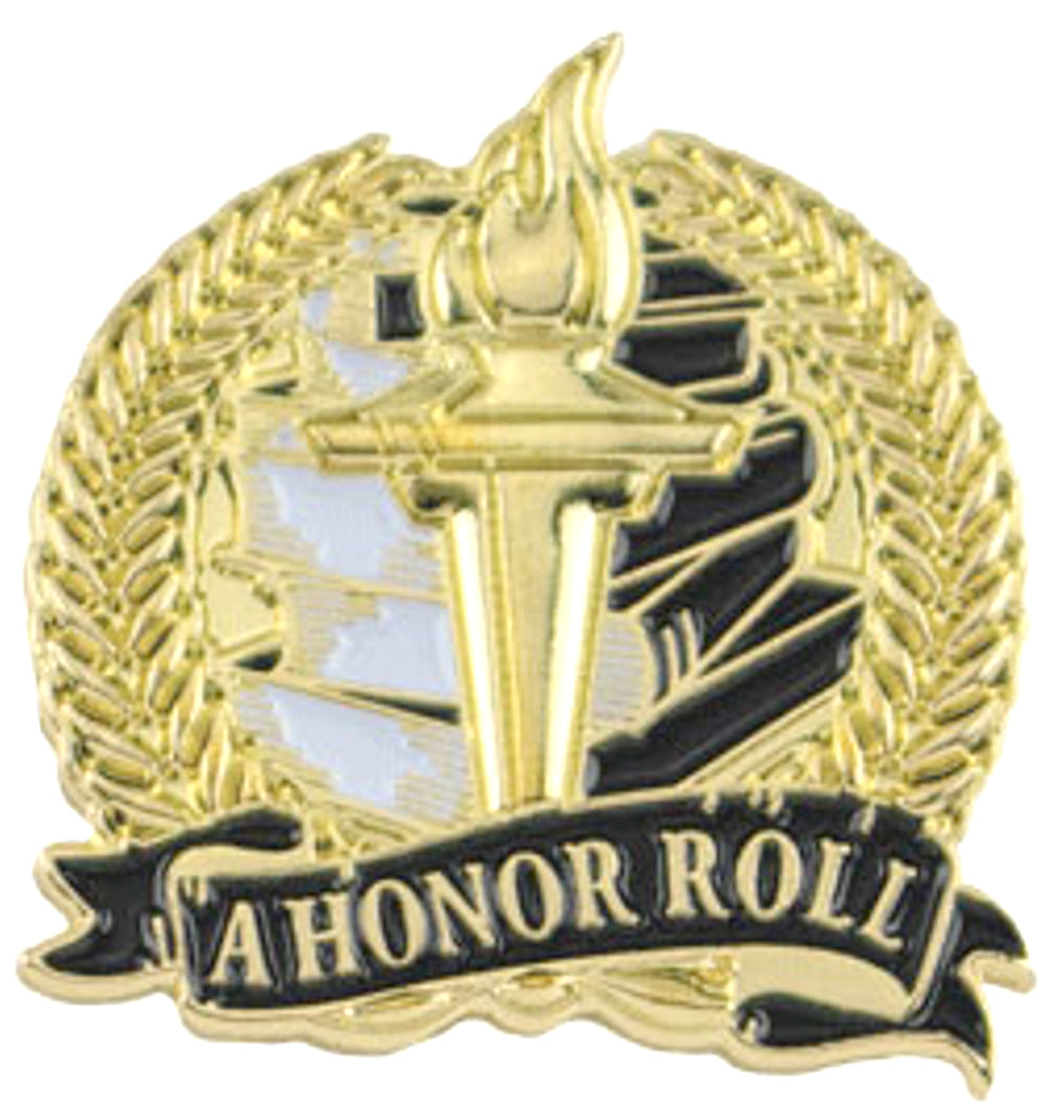 A Honor Roll Academic Lapel Torch Pin [LPST108]