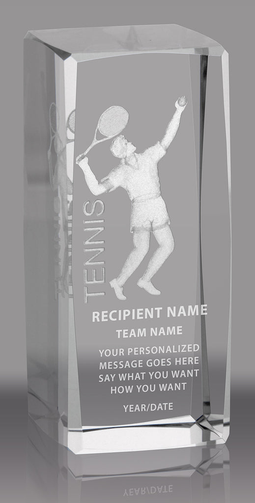 Tennis Male 3D Laser Sport Crystal [CMSPRT-TNM]