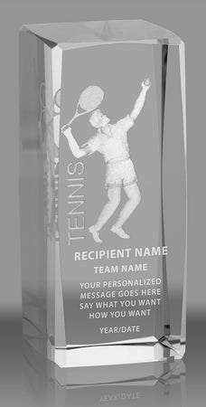 Tennis Male 3D Laser Sport Crystal [CMSPRT-TNM]