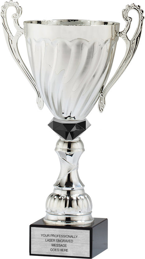 Diamond Riser Twist Silver Metal Cup - 12.75 inch [CMPDR62-12]