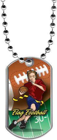 Flag Football Dog Tags [DTLAM2-FLGFB]