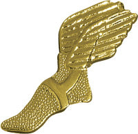 Track Winged Foot Chenille Pin [PCH-14]