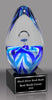 Blue Egg Shaped Art Glass Award 6.5