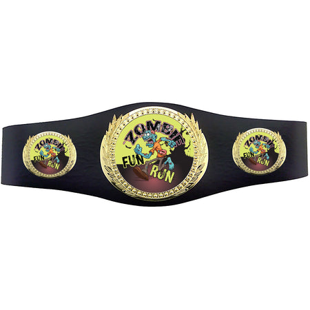 Zombie Fun Run 40 inch Youth Triple Art Champion Award Belt [C3SAB3-ZMBFNRN]