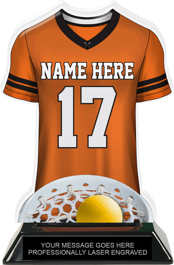 Lacrosse Male Jersey Colorix-T Acrylic Trophy- Orange [TACR7-JSY-LC-ORG-M-Q]