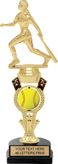 Softball Trophy with Spinning Ball [TSB2DF3-SB]