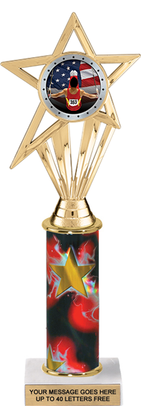 Shooting Star Power Color Insert Trophy w/ Column [Ti12-J30]