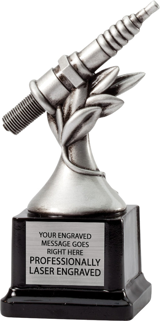 Spark Plug Resin Trophy on Monument Base - 6 inch [RMSPMB-6]