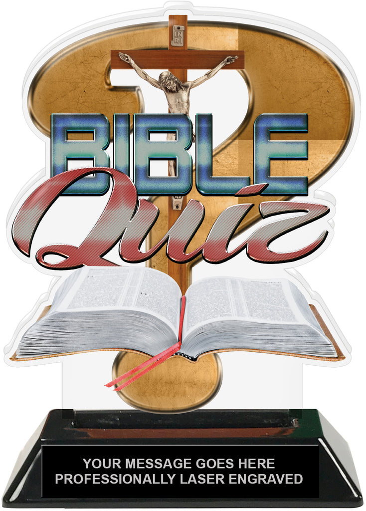 Bible Quiz Colorix-T Acrylic Trophy - 6.25 inch [TACR6-BBLQ-Q]