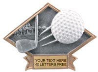 Golf Dimensional Diamond Resin Trophies