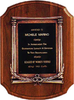 American Walnut Plaque with Antique Bronze Casting 11'x15