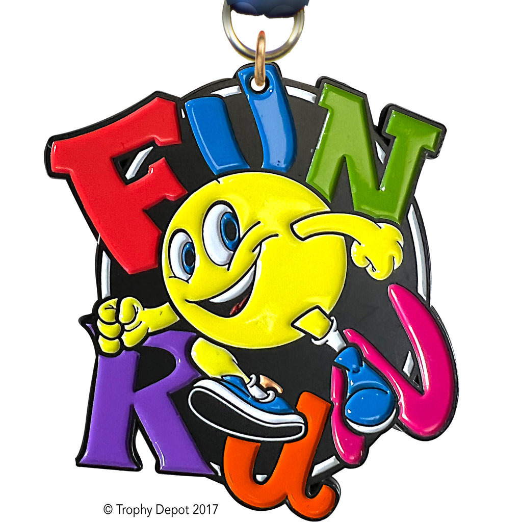 Fun Run 2.5" Colored Enameled Medal - TD Exclusive!  MFNRN