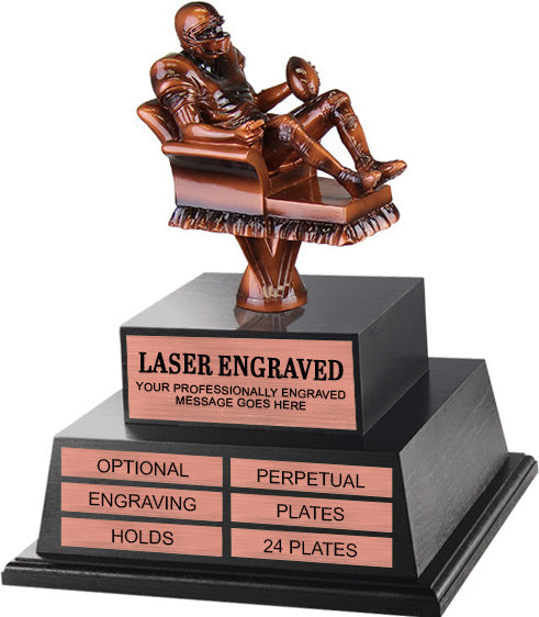 Bronze Finish Armchair Fantasy Football Twin Tier Perpetual Trophy [TMPP2L-AC-FFB-B]