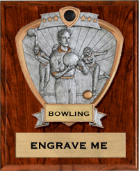 Bowling Sport Legend Shield Plaque - Female 9"x12" [P9RSLS-BWF]