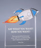 Blue Flaming Rocket Acrylic Award [ATRKTFL-BLU]