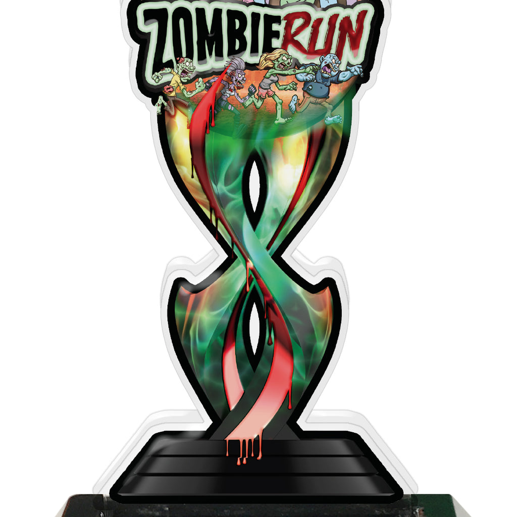 Zombie Run Tribal Flames Colorix-T Acrylic Trophies