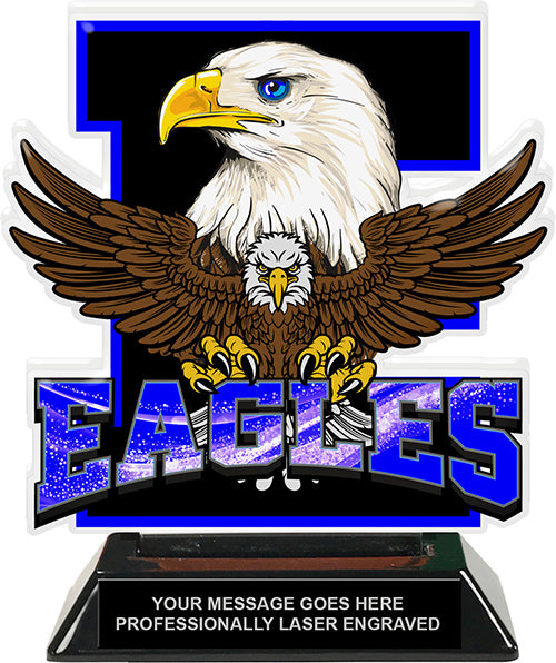 Eagles Mascot Colorix-T Acrylic Trophy [TACR6-MSCT-EG-Q]