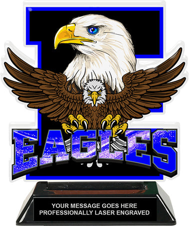 Eagles Mascot Colorix-T Acrylic Trophy [TACR6-MSCT-EG-Q]