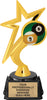 Billiards Gold Star Trophy [TGS7-BL]