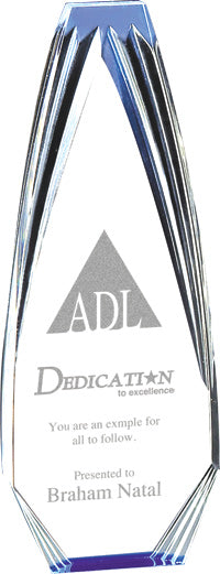 Acrylic Diamond Obelisk Award [A9DO-BLU]