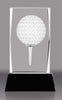 Crystal Optical Ball & Tee Golf Award- 4 inch [CRGSF]
