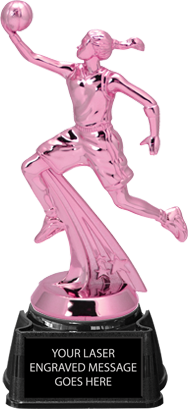 Basketball Female Pink Metallic Trophy on Synthetic Regal Base [TPNK7-BKF]