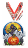 Halloween Pumpkin & Ghosts Colorix-M Acrylic Medal- 3.75 inch [MACR375-HLWN-PMP-Q]