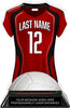Volleyball Jersey Colorix-T Acrylic Trophy- Red [TACR7-JSY-VB-RED-Q]