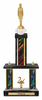 Two-Post Diamond Riser Trophy w/ Rectangle/Oval Center Column [TFDR21]