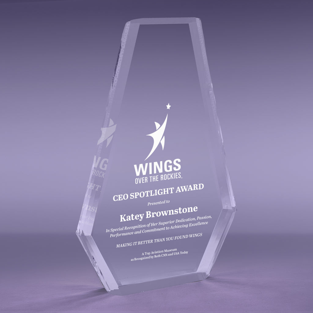 6 inch Multi Bevel Brilliance Sail Acrylic Award [ATMBSL-6-C]
