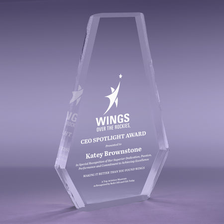 7 inch Multi Bevel Brilliance Sail Acrylic Award [ATMBSL-7-C]