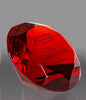 Ruby Crystal Diamond Paperweight - 3.15 inch [CTDIA-SM-RED-X]