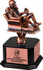 Jumbo Bronze Finish Armchair Fantasy Football Sculpture on Monument Base [MBAF-FB-12-B]