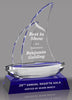 Faceted Crystal Sailboat Award [CM240SLBT]