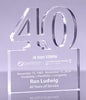 Number 40 Acrylic Award - 6 inch [ATNM-40-6-Q]