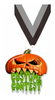 Jack-o-Lantern Costume Contest Colorix-M Acrylic Medal - 5 inch [MACR5-HLWN-JAKCOS-Q]