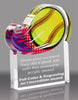 Softball Splatters Acrylic Award- 5x6 inch [ASLM-56-SB-Q]