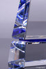 Monolith Two-Tier Award with Reflective Blue Bottom -  8 inch [CM22M-8]