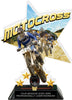 Motocross Shattered Star Colorix Acrylic Trophy- 8.5 inch [TACR85-STR-DB-Q]