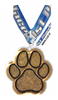 Gold Glitter Paw Colorix-M Acrylic Medal [MACR375-GLTPAW-G-Q]