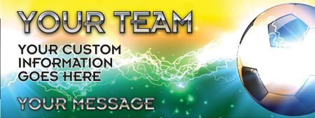 Soccer 4 x 10 Vinyl Banner- Lightning [VB-SC-LGT-410]