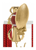 Football Sport Color Riser Two-Post Trophy [T2PCSR28-FB]