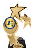 Insert Triple Star Spinning Trophy on Regal Base [TRGi-P451]