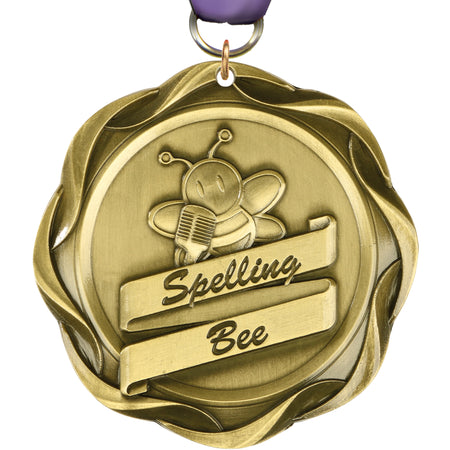 3" Spelling Bee Fusion Diecast Medal [MFUS2-SPB]