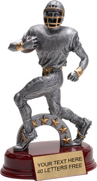 Football Silver Resin on Piano Finish Base [SCRF-FB]