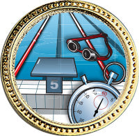 Swimming Round Insert Pin [P78RI-SW1]