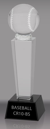 Crystal Baseball Award- 10 inch [CR10-BS-X]