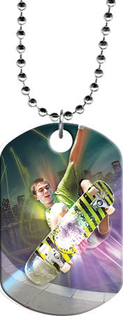 Skateboarding Monster Dog Tag [DTXL-SKTBRD]