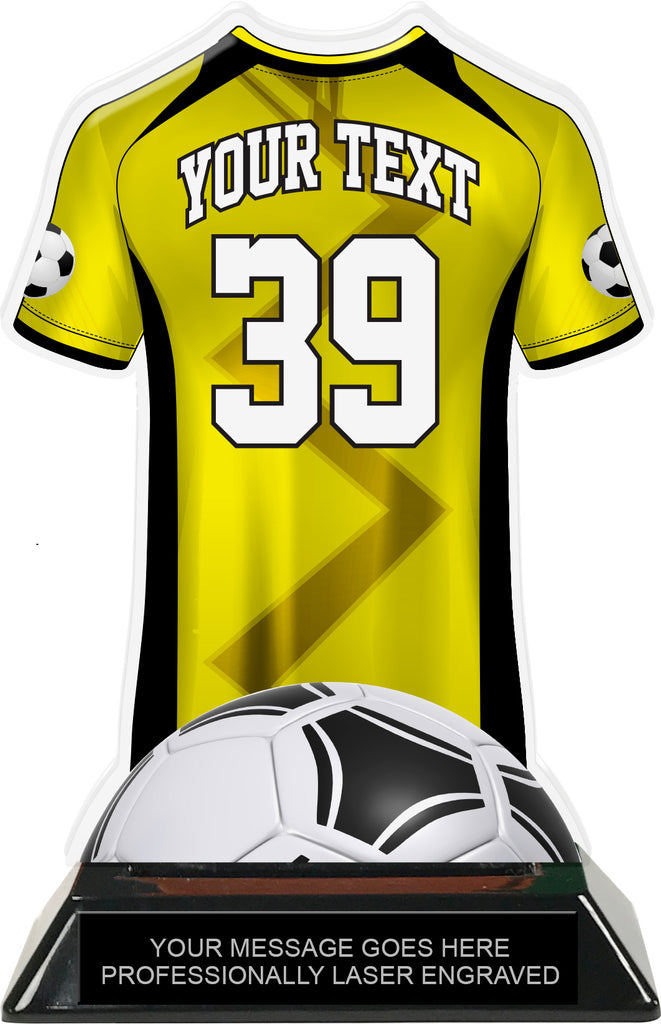 Soccer Jersey Colorix-T Acrylic Trophy - Yellow [TACR7-JSY-SC-YLW-Q]